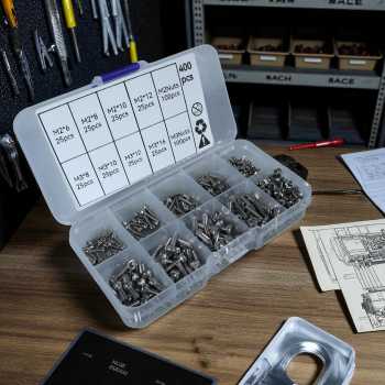 Taffware Baut Set Screw Bolt Nuts Hexagon Stainless Steel M2 M3 400PCS - DIN912
