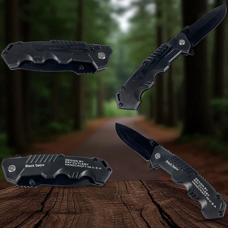Gambar produk PEGASI Pisau Lipat Tactical Folding Knife Survival Camping EDC - SR-ZDD1