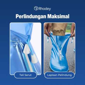 Gambar produk Rhodey Jas Hujan Sepatu Anti Air Shoes Cover PVC with Zipper M - XZ899