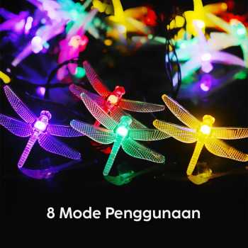 Gambar produk YUSHILED Lampu Hias String Lights Dragonfly Solar Panel IP65 8 Modes 20 LED - M088