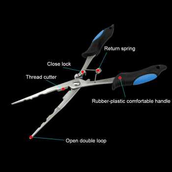 Gambar produk OUTZID Tang Kail Pancing Fishing Pliers Hook Remover Stainless Steel - Q23