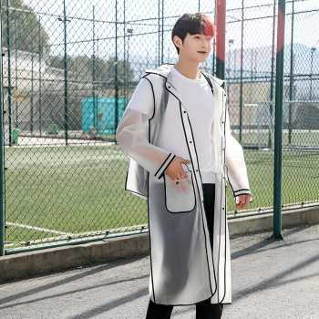 Gambar produk FJUN Jas Hujan Portable Raincoat Transparent Poncho with Hood L - FJ300