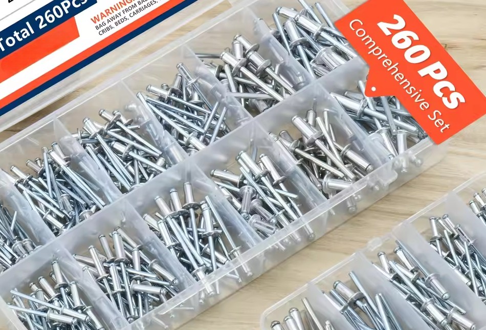 Gambar produk SANJODS Baut Rivet Universal Blind Rivets Baja Karbon 12 Size 260PCS - C1-H12