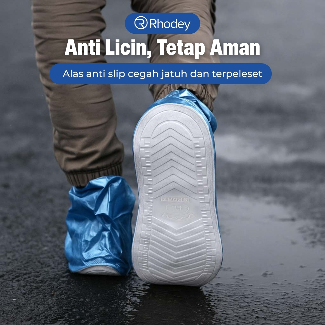 Gambar produk Rhodey Jas Hujan Sepatu Anti Air Shoes Cover PVC with Zipper M - XZ899