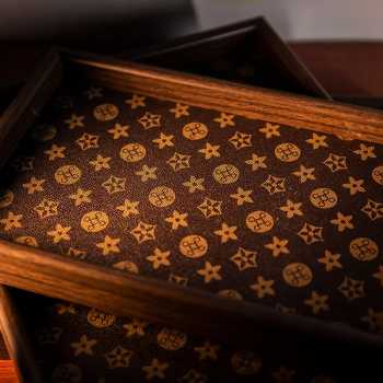 Gambar produk TORAI Nampan Kayu Elegan Serbaguna Wooden Rectangular Tray Small - T032