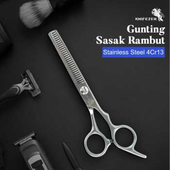 Gambar produk KNIFEZER Gunting Sasak Rambut Full Stainless Steel - BHT002