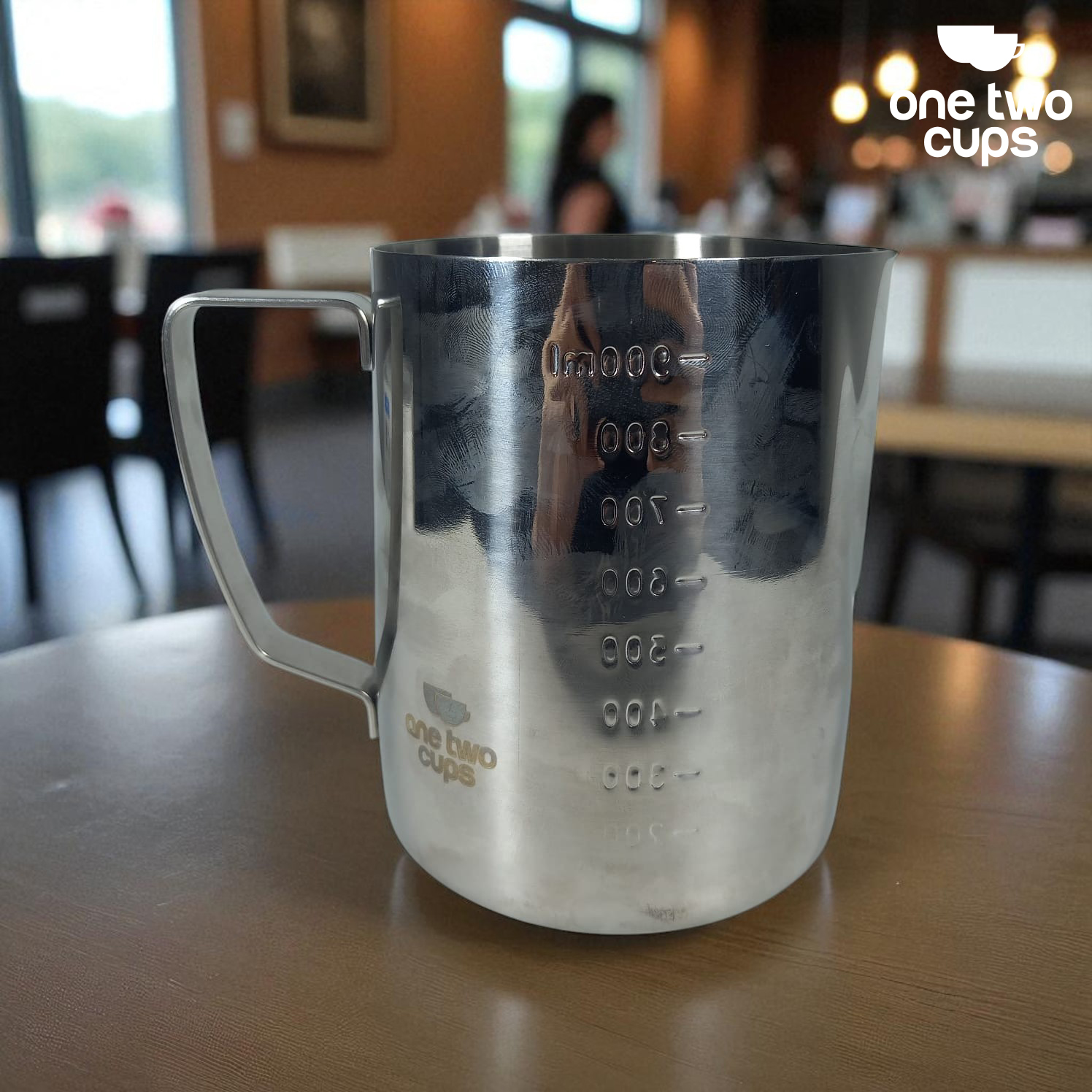 Gambar produk One Two Cups Gelas Milk Jug Kopi Espresso Latte Art Stainless 900ml - ZM078
