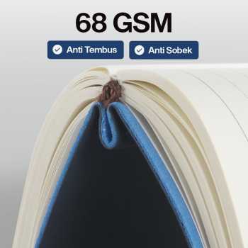 Gambar produk Toddi Buku Jurnal Leather Notebook Diary 68GSM 200 Halaman Grid A6 - CW-5026