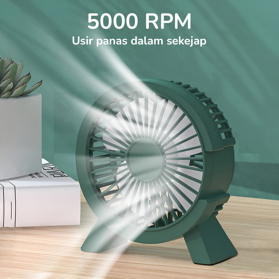 Gambar produk OLOEY Kipas Angin Meja Mini Desk Fan USB 4.6 Inch 5W - YLG-C06