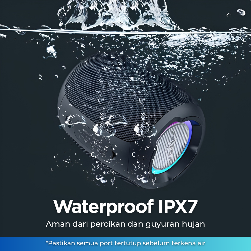 Gambar produk ZEALOT Speaker Bluetooth Portable HiFi Stereo TWS RGB IPX7 10W - S53