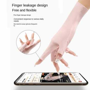 Gambar produk MALSHI Sarung Tangan Anti UV Sunscreen Gloves Nail Art - MS31