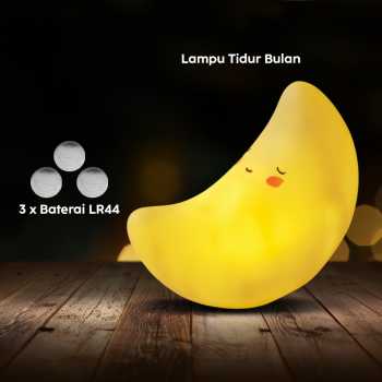 Gambar produk FGHGF Lampu Tidur LED Anak Karakter Lucu 1W Bulan - FGH01