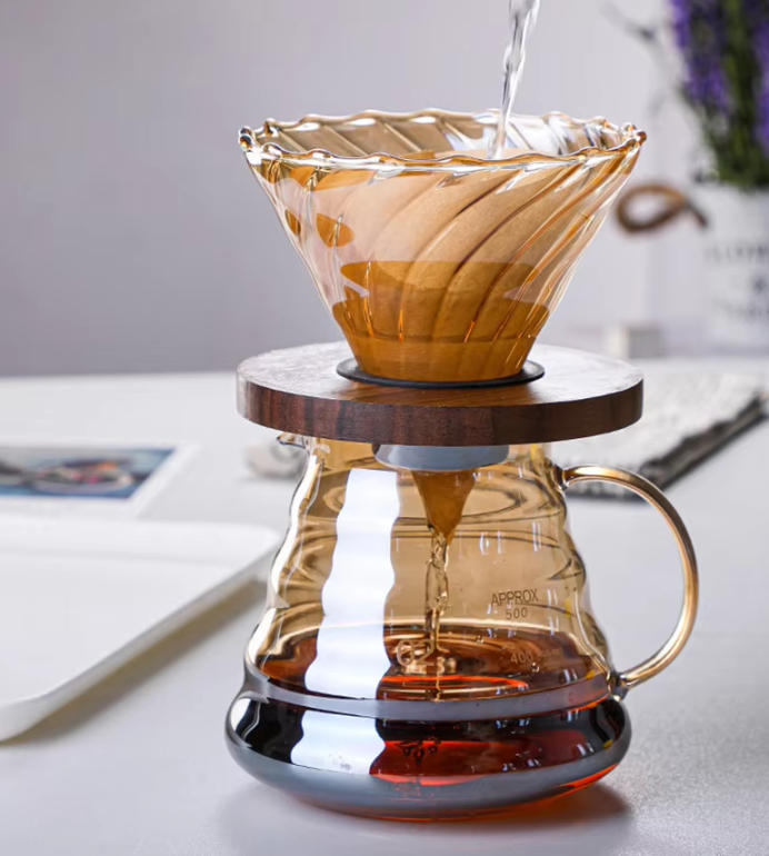 Gambar produk PERFFEE Teko Kopi Coffee Server V60 Drip Pour Borosilicate Glass 600ml - V02
