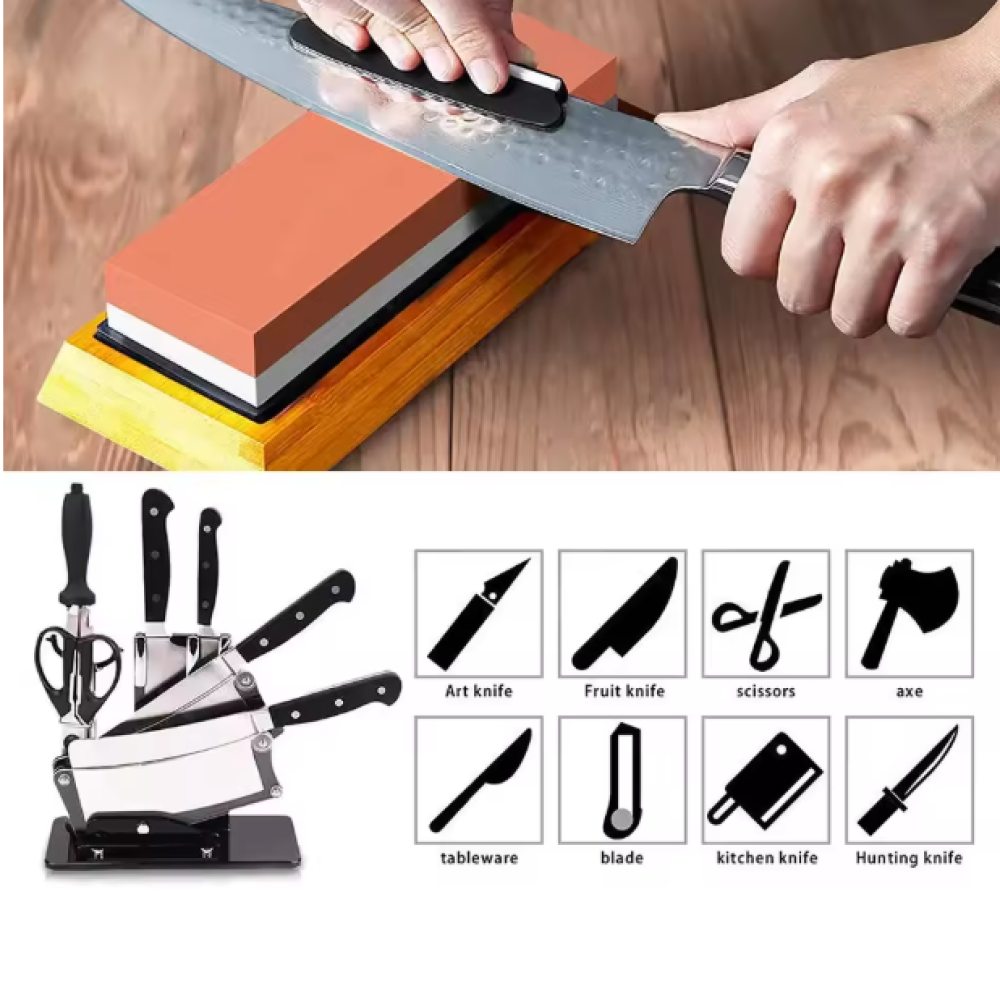 Gambar produk Chefic Batu Pengasah Pisau White Corundum Knife Sharpener 1000/3000 - CF813