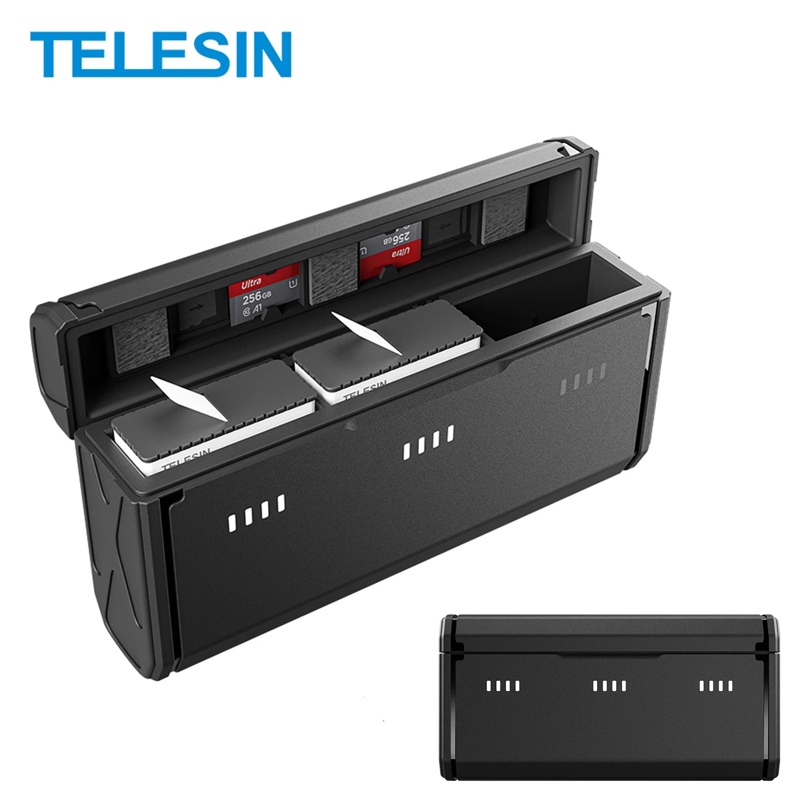 Gambar produk TELESIN Charger Baterai Box Kamera GoPro Hero 13 3 Slot with Battery - S0-ECB-12-TGP