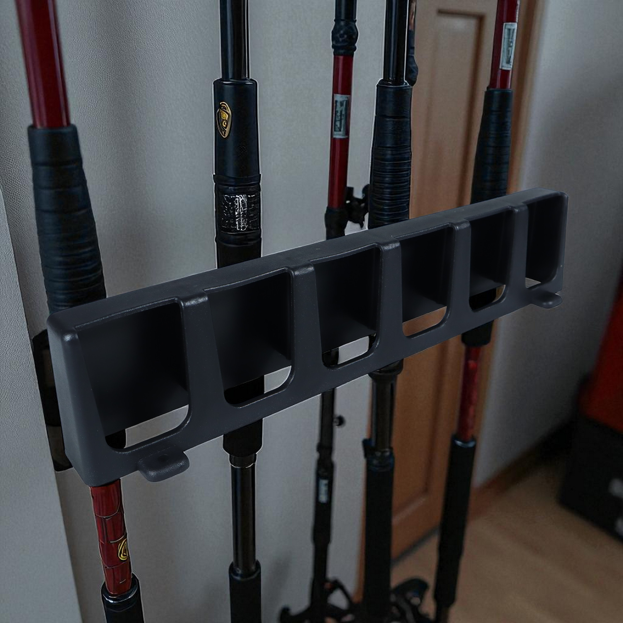 Gambar produk AKAKUMA Rak Holder Joran Pancing Wall Mount Fishing Rod 6 Slot - AK60