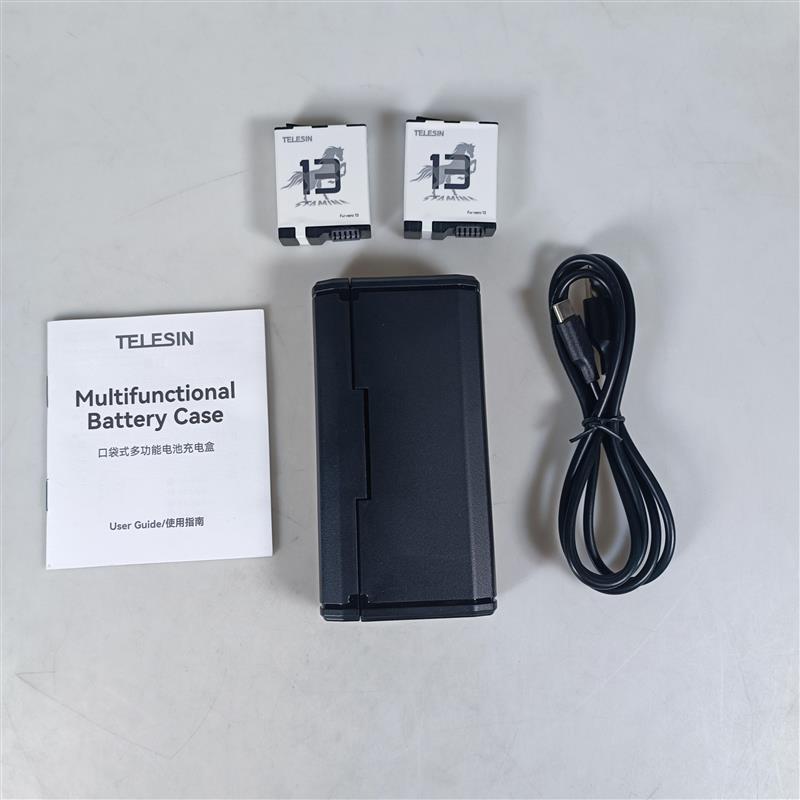 Gambar produk TELESIN Charger Baterai Box Kamera GoPro Hero 13 3 Slot with Battery - S0-ECB-12-TGP