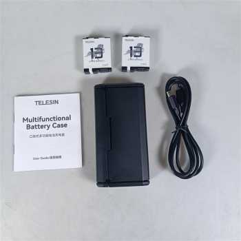 Gambar produk TELESIN Charger Baterai Box Kamera GoPro Hero 13 3 Slot with Battery - S0-ECB-12-TGP
