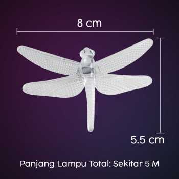 Gambar produk YUSHILED Lampu Hias String Lights Dragonfly Solar Panel IP65 8 Modes 20 LED - M088