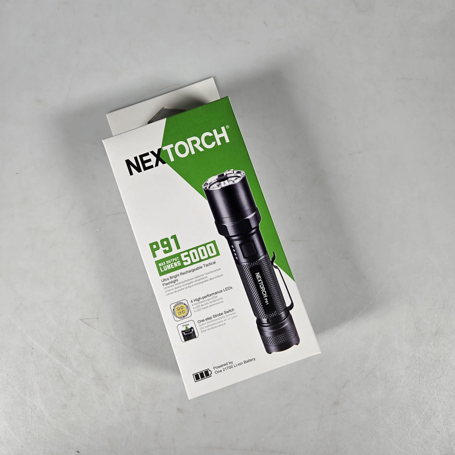 Gambar produk NEXTORCH Lampu Senter LED Penlight Tactical USB Type C 5000 Lumens - P91