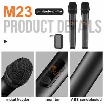 Gambar produk TAVOSOP Mikrofon Karaoke Wireless 2in1 Dynamic Omnipotent Microphone - M23