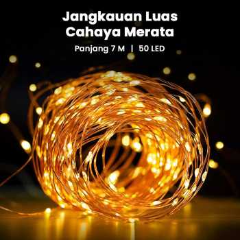 Gambar produk OKAL Lampu Hias Tumblr String Lights 50 LED 7M with Solar Panel - OKLED7