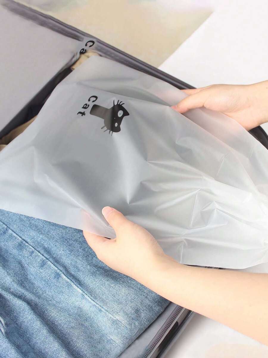 Gambar produk Drawstring Pouch Plastik Serut Waterproof Organizer Portable 16x20cm - E16