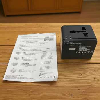 Gambar produk COKYI Travel Adaptor Universal Plug EU UK US/AU 2.4A USB A USB C - C021