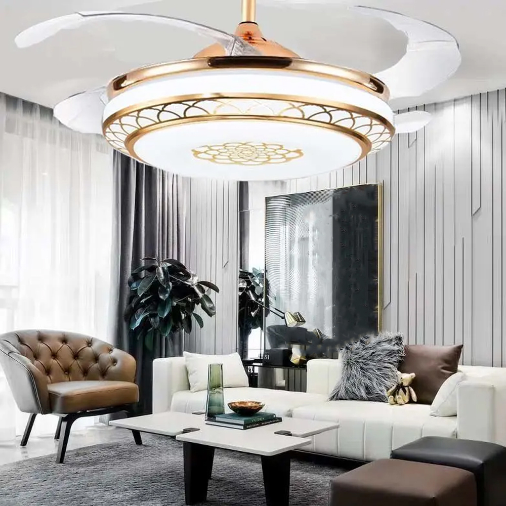 Gambar produk SOVE Kipas Angin Gantung Lampu LED Tri Color with Remote Control 42 Inch - LCH-28