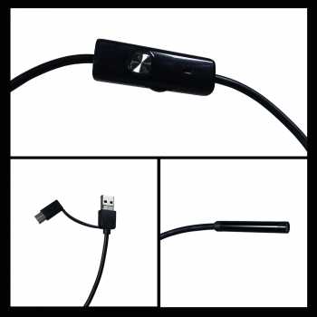 Gambar produk ANTOOTAN 3in1 Kamera Endoskopi Industrial Endoscope Micro USB 480p - AN98