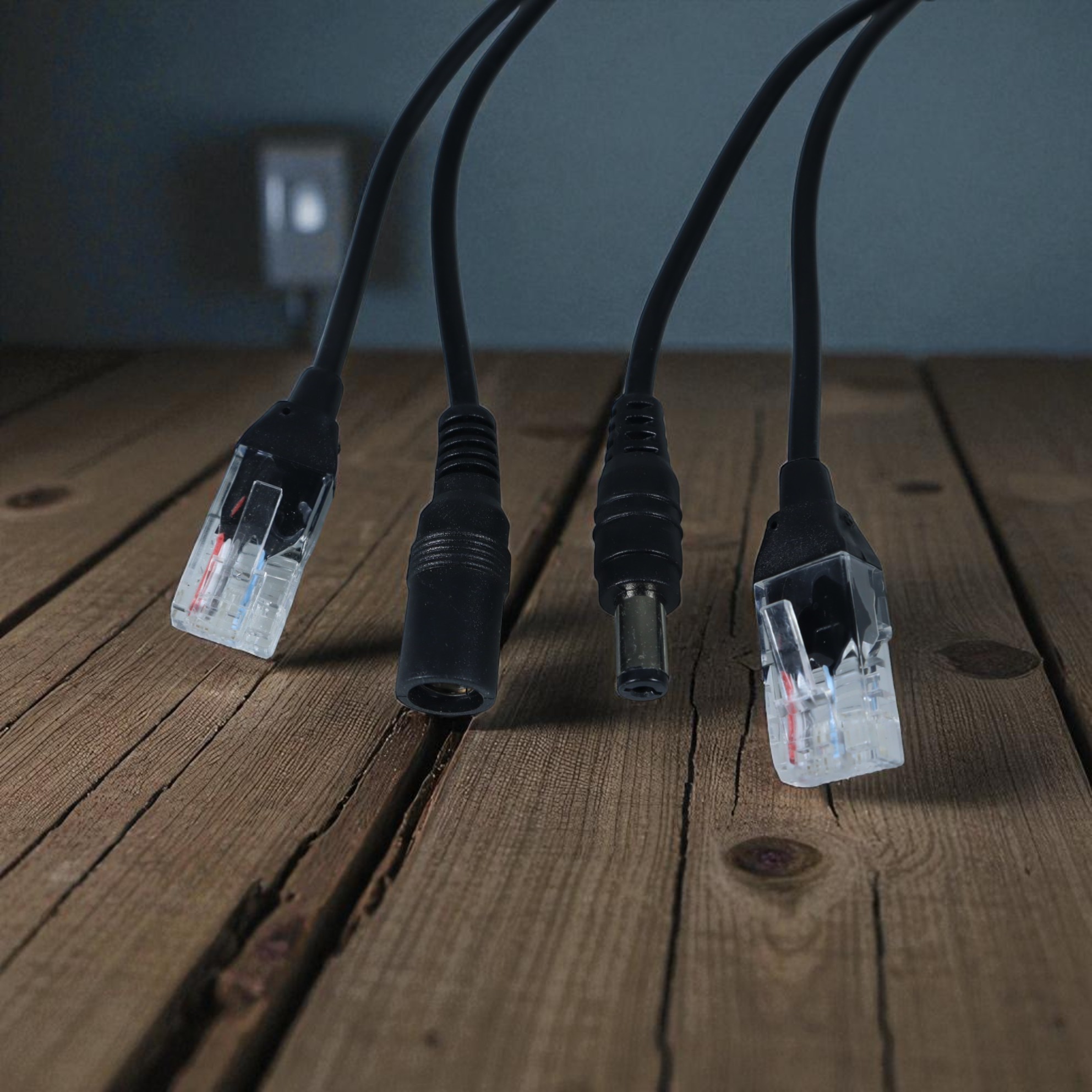 Gambar produk Passive PoE Power Over Ethernet Cable with Male Female Power Plug - D1350