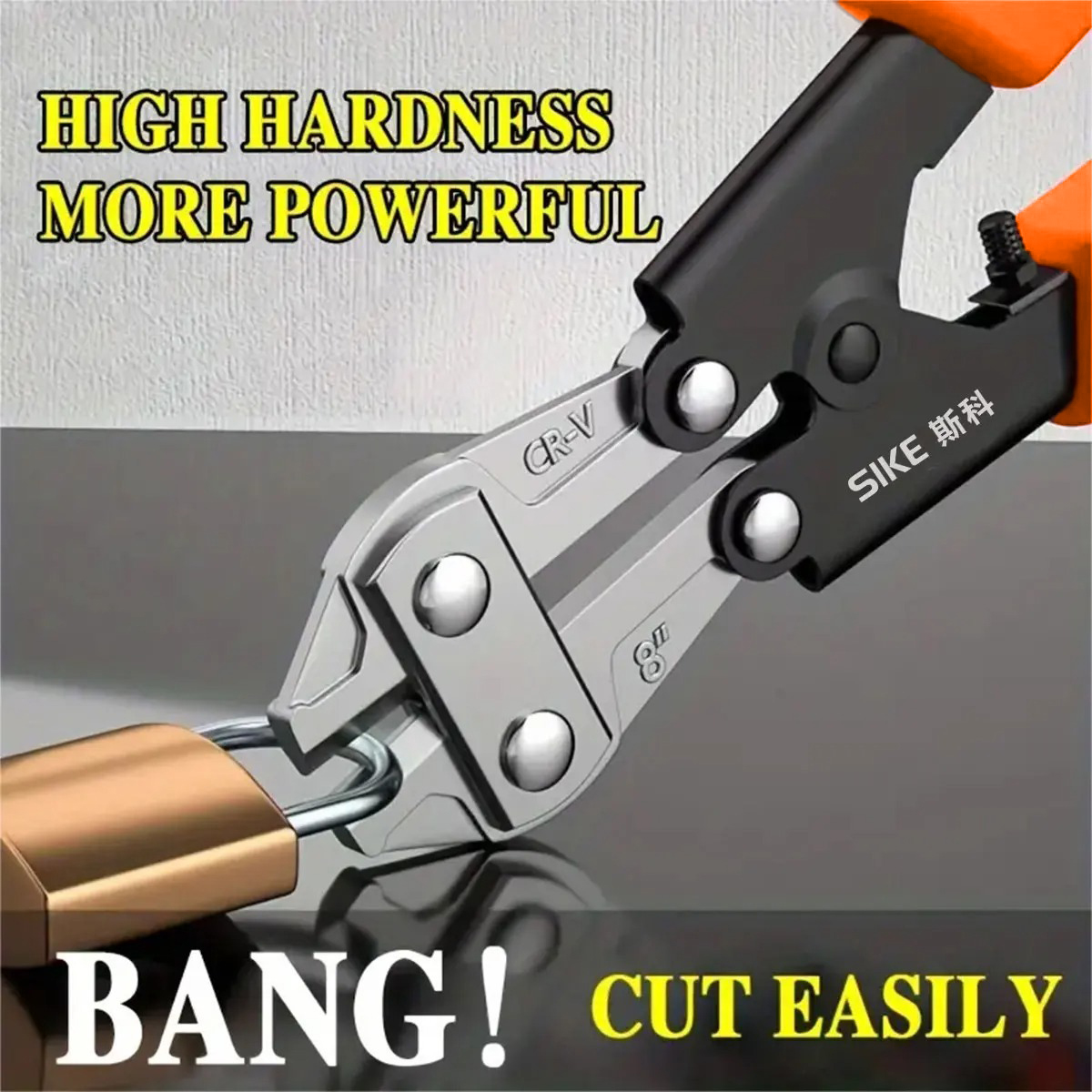 Gambar produk SIKE Bolt Cutter Tang Pemotong Kawat Besi Baja CR-V 8 Inch - SK8