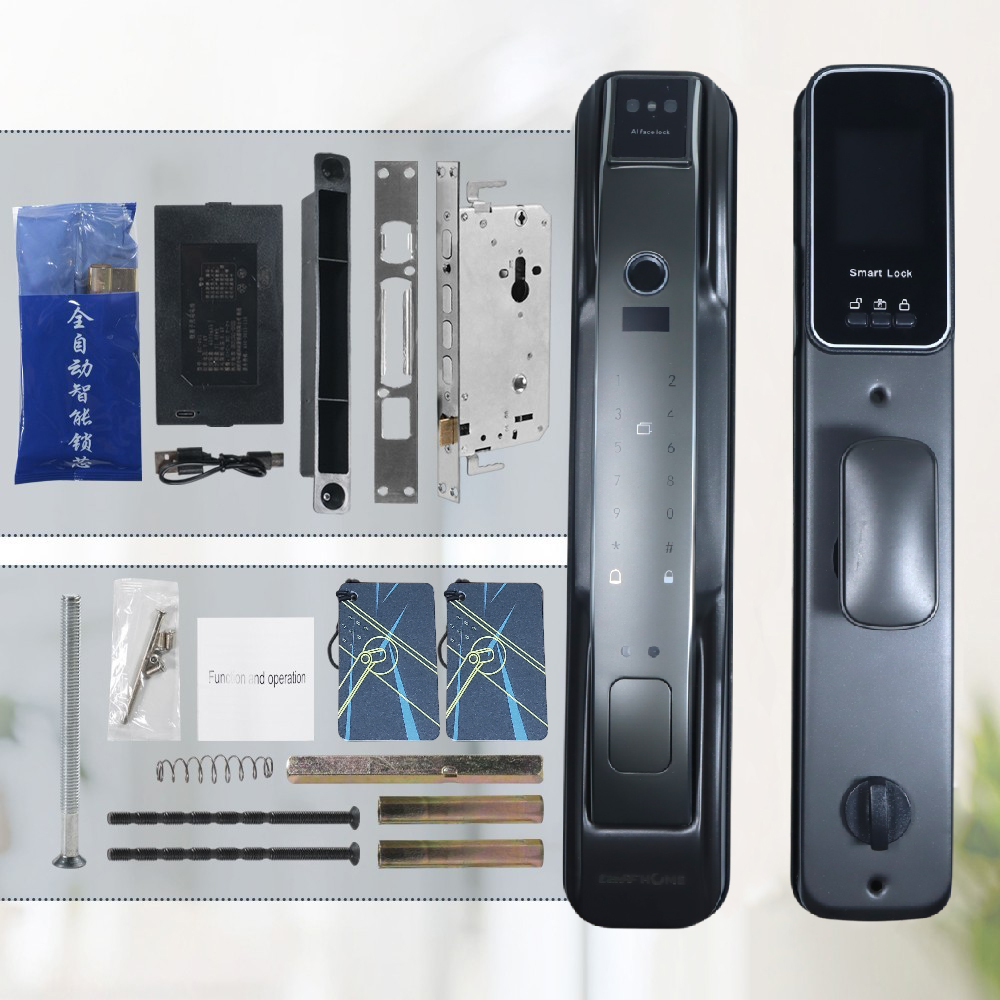 Gambar produk TaffHOME Smart Door Lock Fingerprint 3D Face Recognition Card Eques - YS-3D