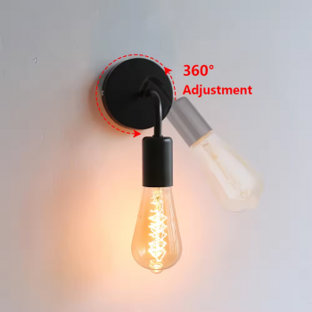 Gambar produk FMA Nordic Modern Wall Lamp Iron E27 Indoor Lighting Free Adjustment - FM-EE