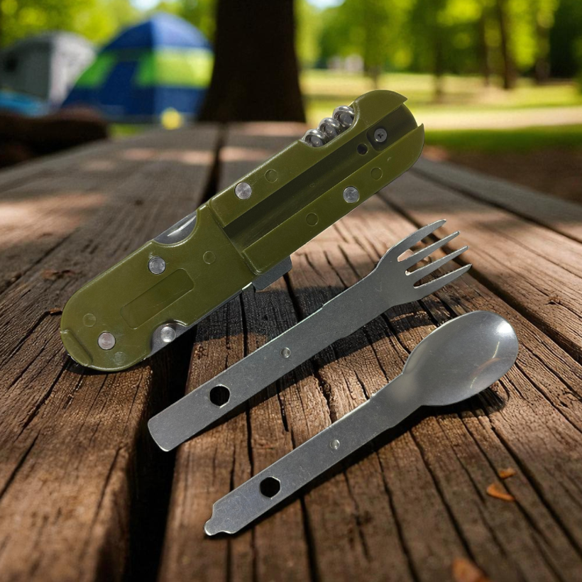 Gambar produk EDCGEAR Sendok Garpu Pisau Swiss Army Tools Knife EDC - A010