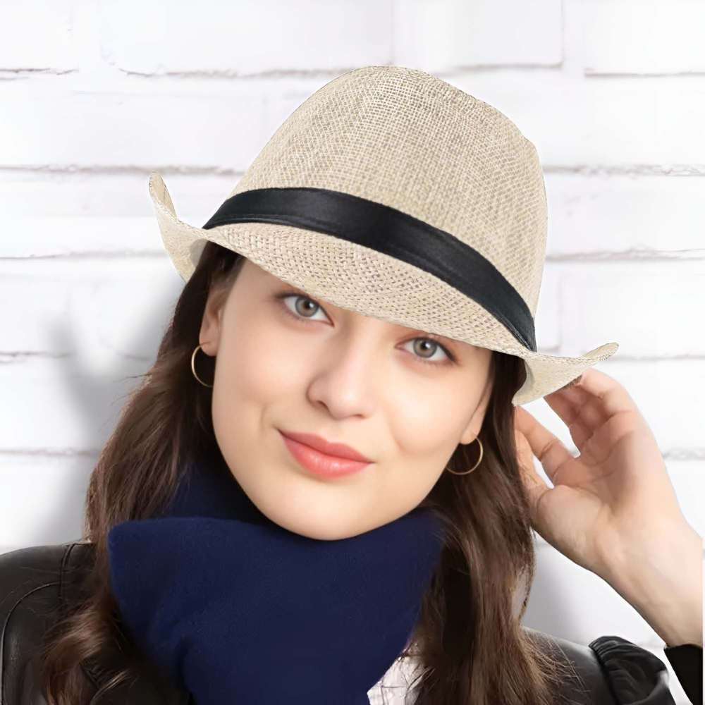 Gambar produk Yingrui Topi Fedora Unisex Laken Hat Jazz Classic Vintage - M-58