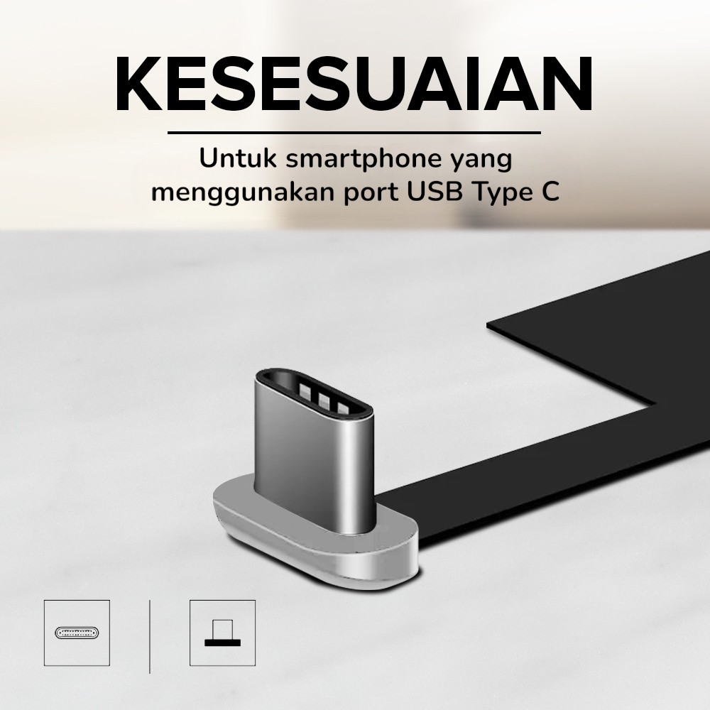 Gambar produk Qi Wireless Charging Receiver Adapter for Smartphone USB Type C - P9