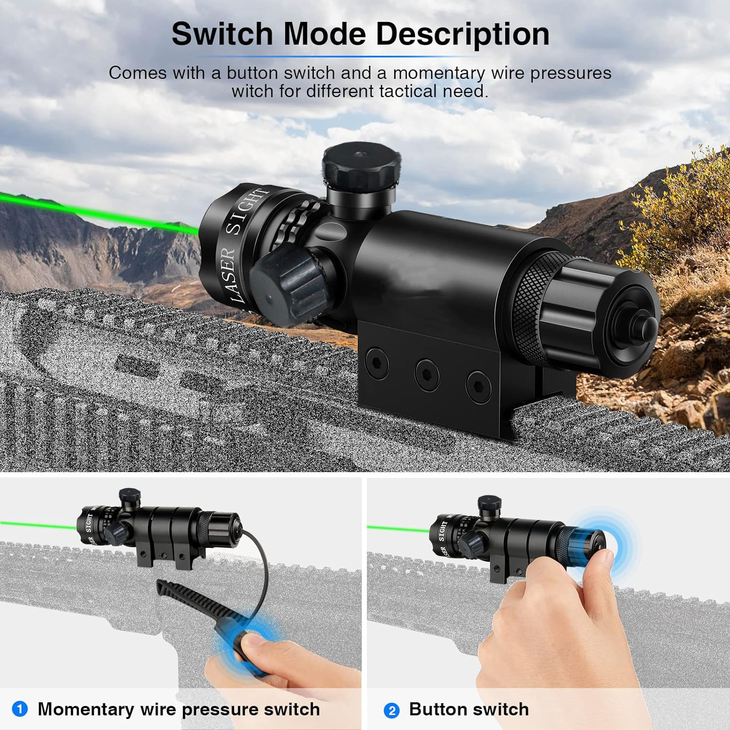 Gambar produk TaffLED Laser Tactical Green Dot Scope Mount Baterai Charger - JG-1
