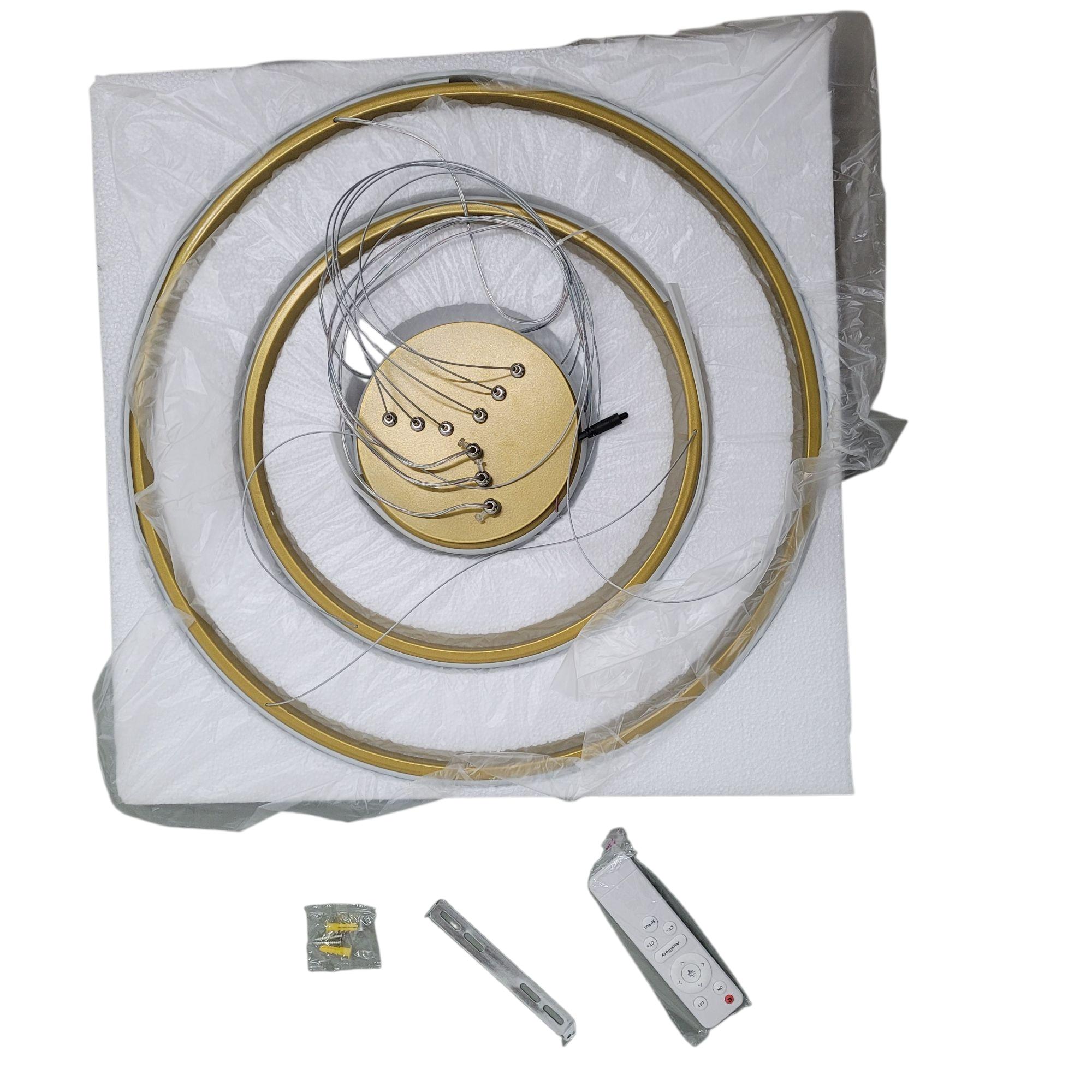 Gambar produk SINOMAN Lampu Gantung Hias Nordic 3 Ring Dimmable 3 Color 60W 220V - SN-60