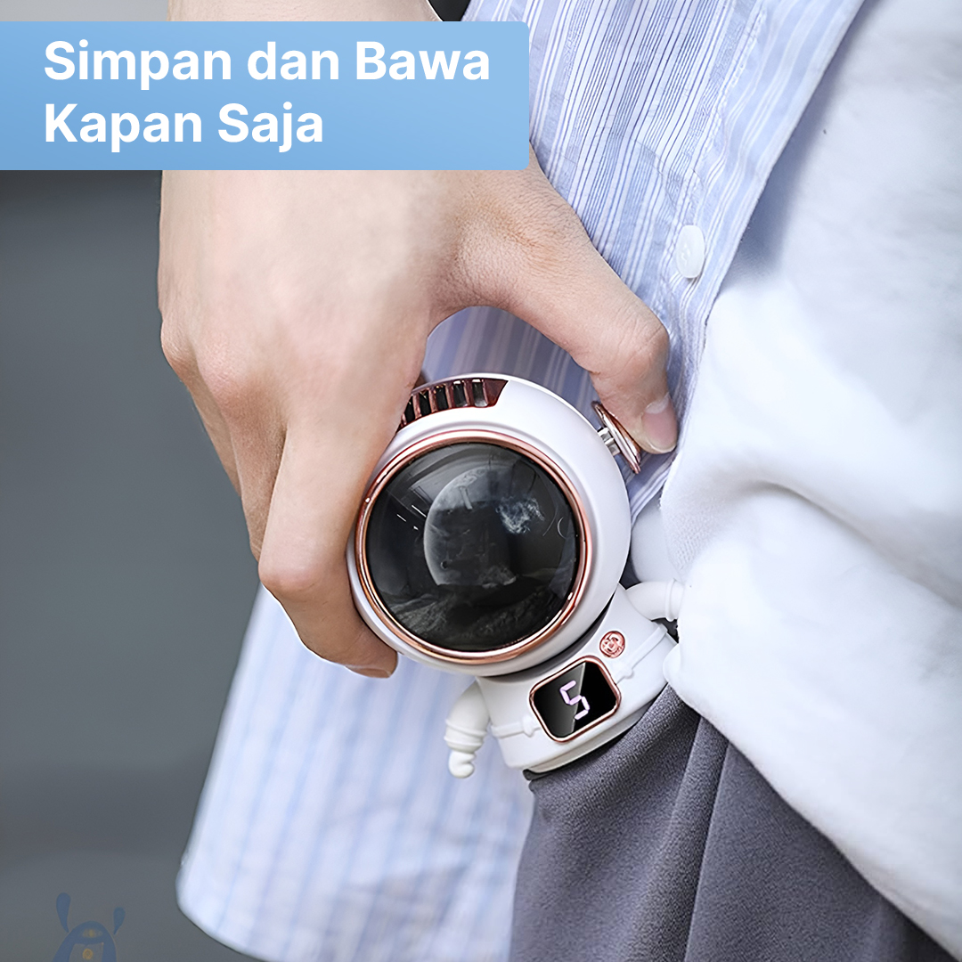 Gambar produk REUP Kipas Angin Portable Gantung Astronaut Mini Cooling 500mAh - T12