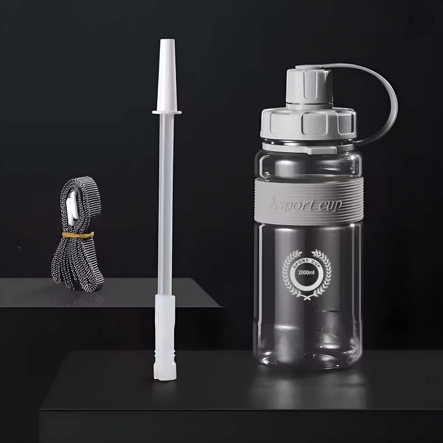 Gambar produk Niehaina Botol Minum Plastik Sport Water Bottle with Straw 2L - HA437