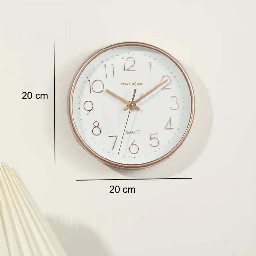 Gambar produk TaffHOME Jam Dinding Quartz Nordic Minimalist Silent Movement 20cm - DG-20