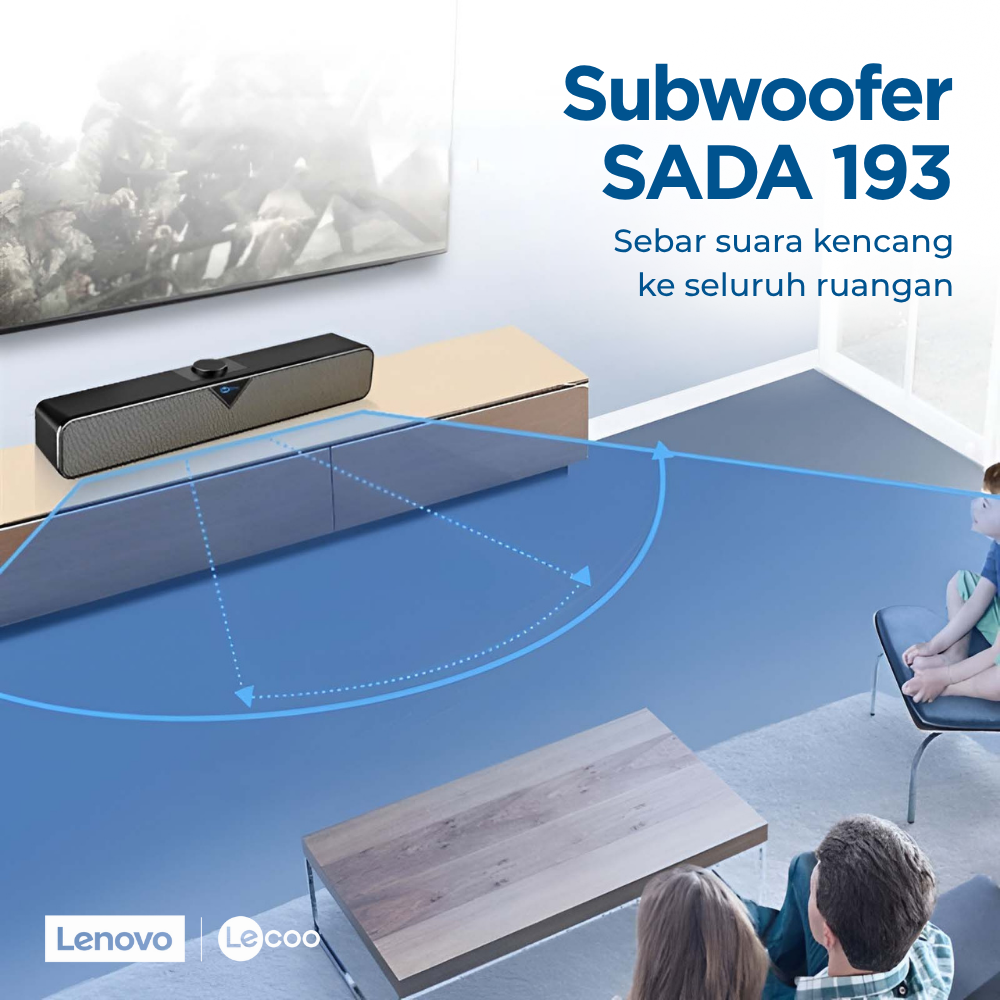 Gambar produk Lenovo Lecoo Soundbar Active Speaker Dynamic Sound 6W Versi Bluetooth - DS102