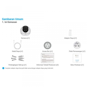 Gambar produk EZVIZ Kamera CCTV PTZ WiFi Smart IP Camera AI Tracking 3K 5MP - H6