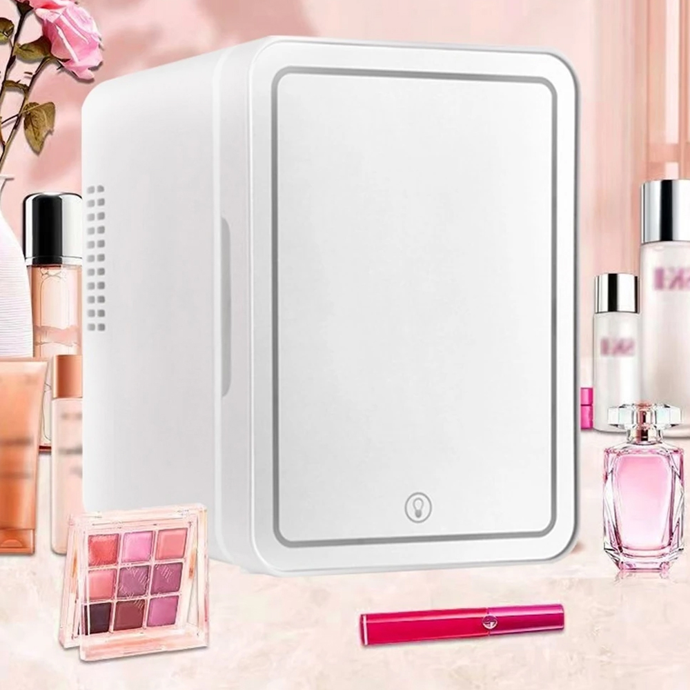Gambar produk Nehumie Kulkas Mini Skincare Fridge Hot and Cold LED Light Mirror 4L - N40