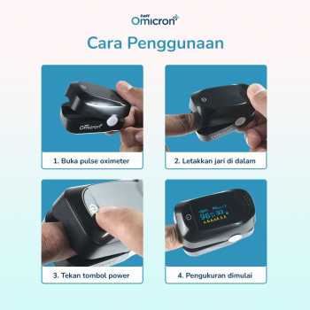 Gambar produk TaffOmicron Fingertip Pulse Oximeter Alat Ukur Saturasi Oksigen Darah - PO-A2AO