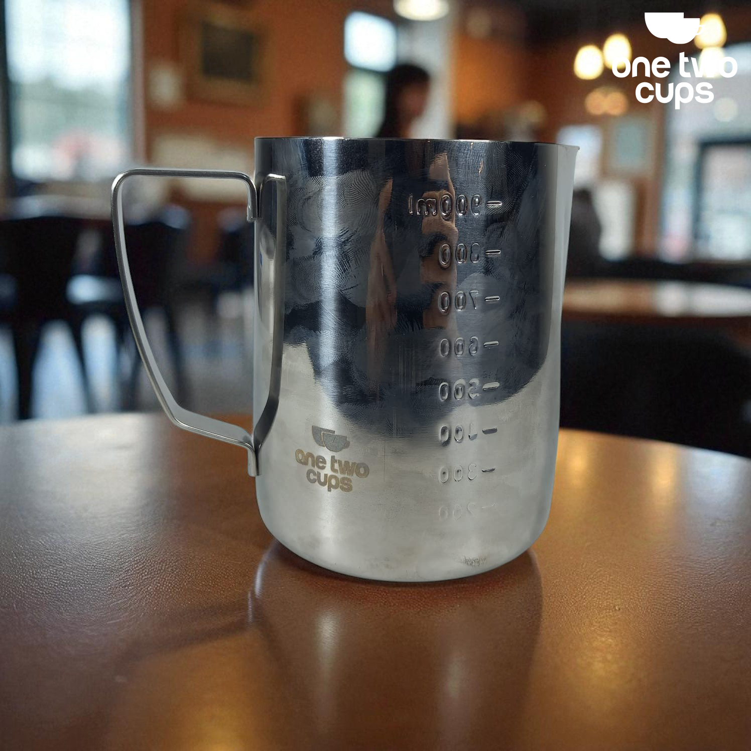 Gambar produk One Two Cups Gelas Milk Jug Kopi Espresso Latte Art Stainless 900ml - ZM078