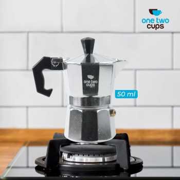 Gambar produk One Two Cups Moka Pot Espresso Coffee Maker Stovetop 1 Cup 50ml - JF112