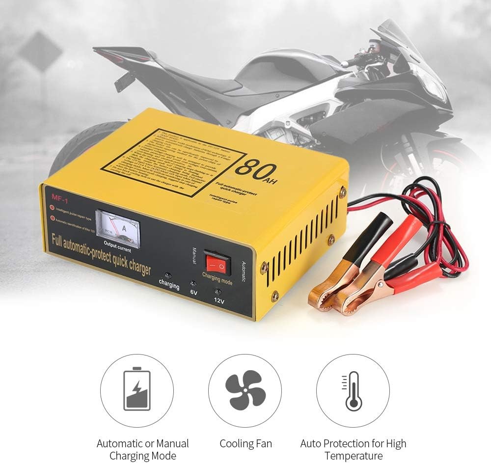 Gambar produk UrbanRoad Charger Aki Mobil Motor Intelligent Battery Charger 6V/12V - MF1