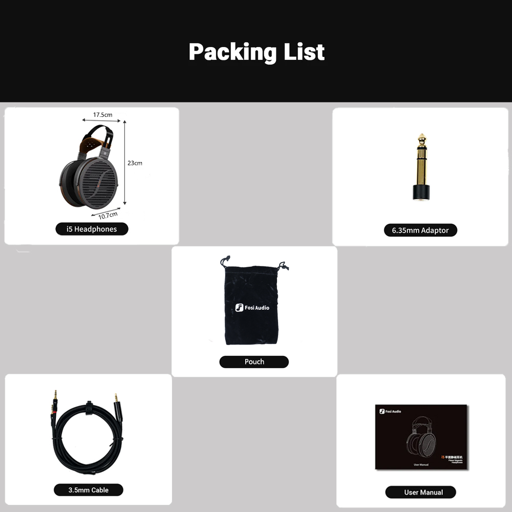 Gambar produk Fosi Audio Planar Magnetic Headphone Open Back - I5